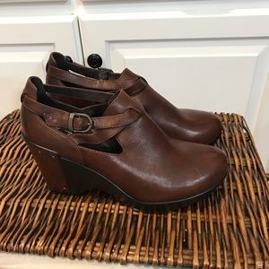 Dansko Brown Leather Wedge Size 38
